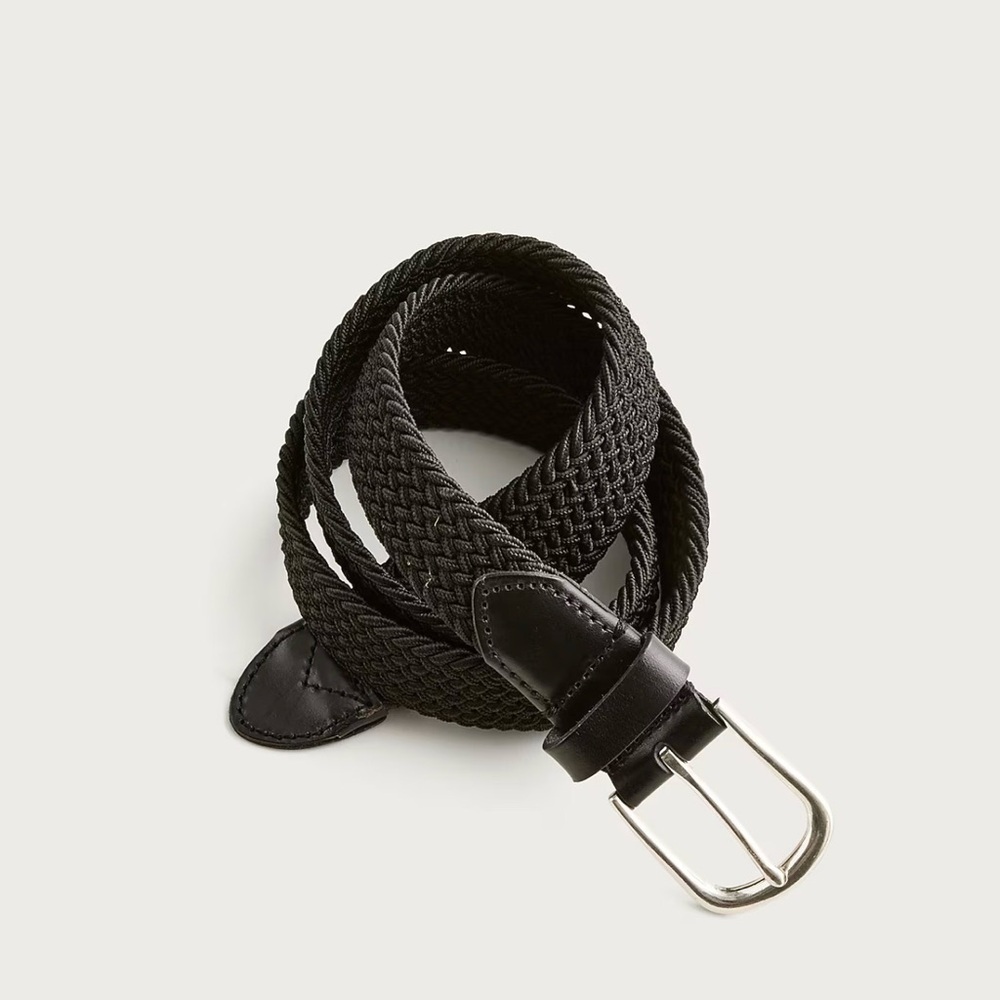 J.crew Woven elastic belt with round buckle size xl